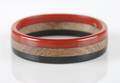 A Red and Black Bakelite Bangle