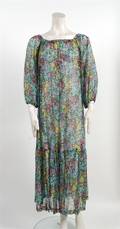 An Yves Saint Laurent Floral Print Silk Chiffon Dress