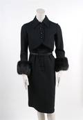 A Valentino Black Wool Dress and Jacket