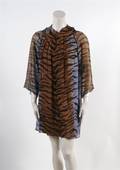 A Pierre Cardin Tiger Stripe Chiffon Dress