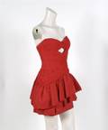 A Vicky Tiel Red Taffeta Mini Dress