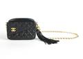 A Chanel Black Leather Quilted Purse