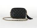 A Chanel Black Leather Quilted Purse