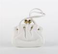 A Judith Leiber White Leather Purse