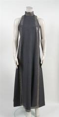 A Geoffrey Beene Grey Wool Rhinestone Dress