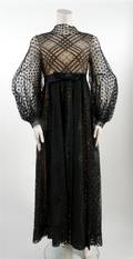 A Donald Brooks Black Lace Evening Gown