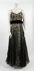 A Black Lace Evening Gown