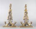 A Pair of Metal Andirons