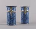 Two Royal Doulton Cylinder Vases