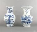 A Group of Two Blue and White Chinese Vases