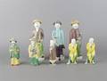 A Group of Eight Chinese Porcelain Figures