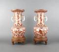 A Pair of Japanese Kutani Vases