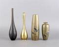 A Group of Four Japanese Bronze Vases