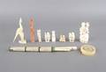 A Group of Ivory Figures and Asian Articles