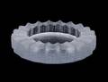 229 LALIQUE MOLDED AND FROSTED CRYSTAL JAMAIQUE ASHT