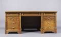 An American Gothic Revival Double Pedestal Desk