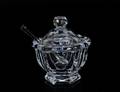 562 BACCARAT CRYSTAL JAM JAR COVER AND SPOON