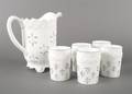 A Milk Glass Lemonade Set