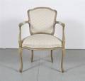 A Louis XVI Style Painted Fauteuil
