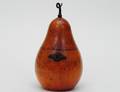 230 GOOD PEAR SHAPED WOOD TEA CADDY