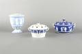 Three Wedgwood Blue and White Potpourri Vessels