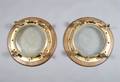 A Pair of Brass and Glass Portholes