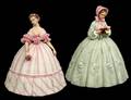 313 TWO NAPLES PORCELAIN FIGURES OF LADIES
