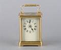 A Brass and Crystal Carriage Clock