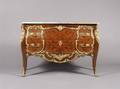 A Louis XV Style Gilt Metal Mounted Kingwood Marquetry Commode