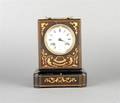 A French Inlaid Mantle Clock Janvier a Paris