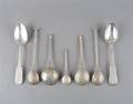 Five Russian Sterling Silver Spoons