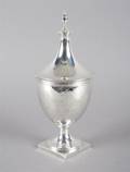 An American Silver Sugar Urn and Cover Hugh Wishart New York