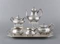 An American Sterling Silver Tea and Coffee Service Dominick  Haff retailed by JE Caldwell Mazarin Pattern