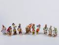 283 TEN PIECE CONTINENTAL PORCELAIN MONKEY BAND