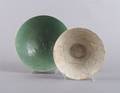 Two Ceramic Bowls with Celadon Glaze
