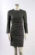 A Bill Blass Grey Wool Pinstripe Dress