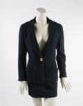 A Chanel Navy Wool Skirt Suit