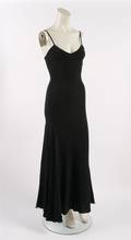 A Gianni Versace Black Silk Chiffon Evening Gown