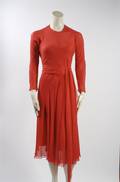 A Halston Red Silk Dress