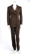 A Chanel Brown Wool Pant Suit