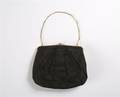 A Tiffany  Co Black Silk and 14 Karat Gold Evening Purse