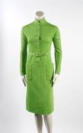 A Norman Norell Kelly Green Wool Dress