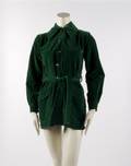 An Yves Saint Laurent Green Velvet Shirt Jacket
