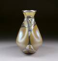 A Loetz Silver Overlay Glass Vase