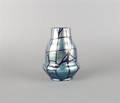 A Loetz Iridescent and Cobalt Glass Vase