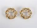 A Pair of 14 Karat Yellow Gold Brooches Tiffany  Co