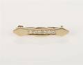 A 14 Karat Yellow Gold and Diamond Pin