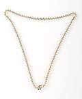 A 14 Karat Yellow Gold and Diamond Line Necklace