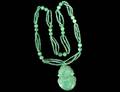 16 GREEN QUARTZ NECKLACE AND PENDANT