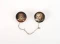 Two Victorian Brooches of Painted Children on Porcelain